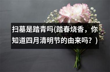 <h3>扫墓是踏青吗(踏春烧香，你知道四月清明节的由来吗？)