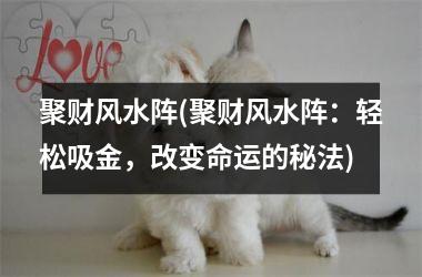 <h3>聚财风水阵(聚财风水阵：轻松吸金，改变命运的秘法)
