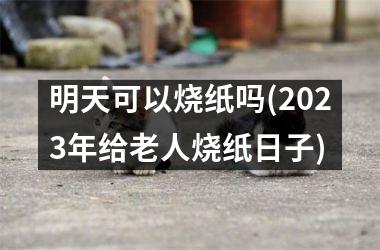 明天可以烧纸吗(2025年给老人烧纸日子)