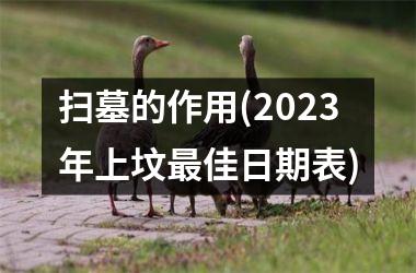<h3>扫墓的作用(2025年上坟佳日期表)