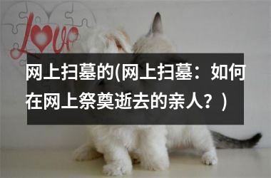 <h3>网上扫墓的(网上扫墓：如何在网上祭奠逝去的亲人？)