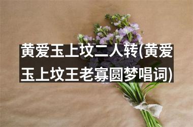 <h3>黄爱玉上坟二人转(黄爱玉上坟王老寡圆梦唱词)