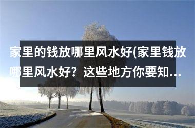 <h3>家里的钱放哪里风水好(家里钱放哪里风水好？这些地方你要知道！)
