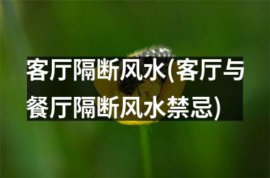 <h3>客厅隔断风水(客厅与餐厅隔断风水禁忌)