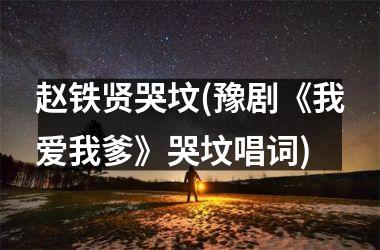 <h3>赵铁贤哭坟(豫剧《我爱我爹》哭坟唱词)