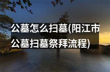 <h3>公墓怎么扫墓(阳江市公墓扫墓祭拜流程)