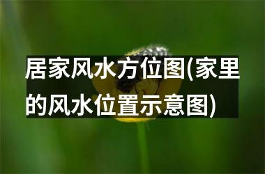 <h3>居家风水方位图(家里的风水位置示意图)
