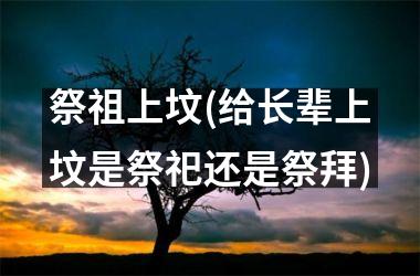 <h3>祭祖上坟(给长辈上坟是祭祀还是祭拜)