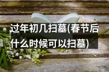 <h3>过年初几扫墓(春节后什么时候可以扫墓)