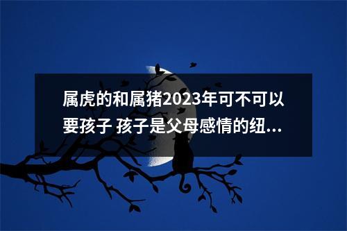 <h3>属虎的和属猪2025年可不可以要孩子孩子是父母感情的纽带