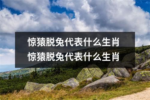<h3>惊猿脱兔代表什么生肖惊猿脱兔代表什么生肖