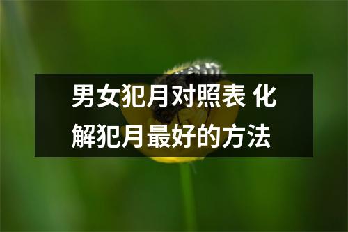 男女犯月对照表化解犯月好的方法