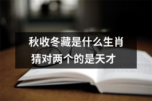 秋收冬藏是什么生肖猜对两个的是天才