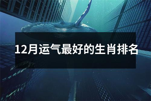 <h3>12月运气好的生肖排名