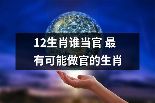 <h3>12生肖谁当官有可能做官的生肖