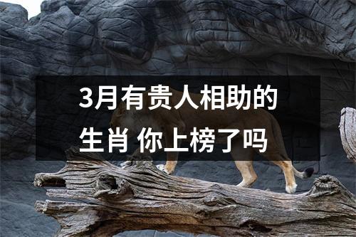 <h3>3月有贵人相助的生肖你上榜了吗