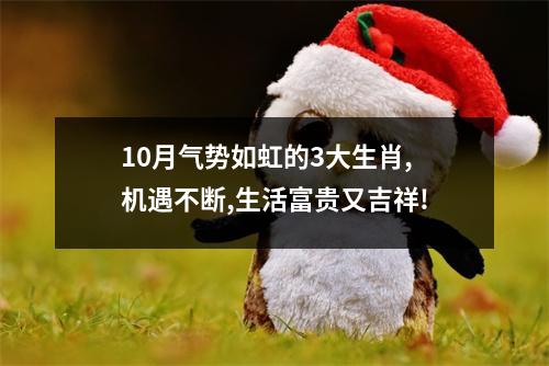 <h3>10月气势如虹的3大生肖,机遇不断,生活富贵又吉祥!