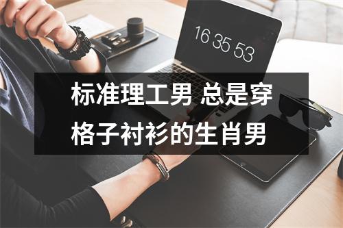 标准理工男总是穿格子衬衫的生肖男