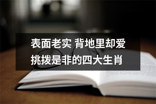 <h3>表面老实背地里却爱挑拨是非的四大生肖