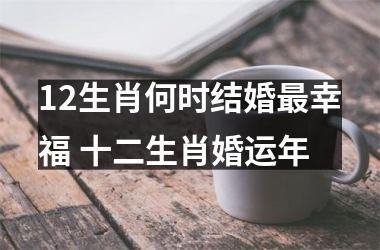<h3>12生肖何时结婚幸福 十二生肖婚运年