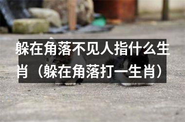 躲在角落不见人指什么生肖（躲在角落打一生肖）