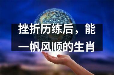 <h3>挫折历练后，能一帆风顺的生肖