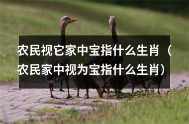 农民视它家中宝指什么生肖（农民家中视为宝指什么生肖）