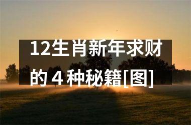 <h3>12生肖新年求财的４种秘籍[图]