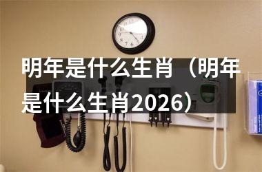 明年是什么生肖（明年是什么生肖2026）