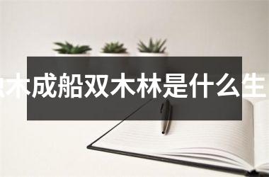 独木成船双木林是什么生肖
