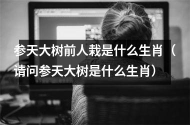 <h3>参天大树前人栽是什么生肖（请问参天大树是什么生肖）