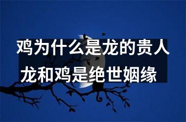 <h3>鸡为什么是龙的贵人 龙和鸡是绝世姻缘