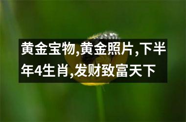 黄金宝物,黄金照片,下半年4生肖,发财致富天下