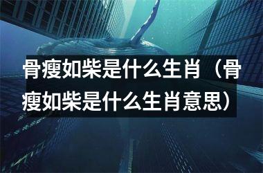 <h3>骨瘦如柴是什么生肖（骨瘦如柴是什么生肖意思）