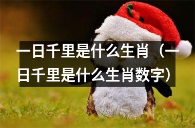 一日千里是什么生肖（一日千里是什么生肖数字）