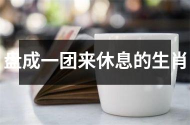 <h3>盘成一团来休息的生肖