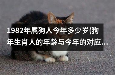 1982年属狗人今年多少岁(狗年生肖人的年龄与今年的对应关系)