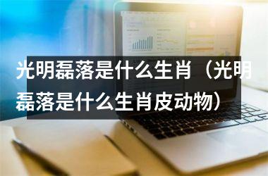 <h3>光明磊落是什么生肖（光明磊落是什么生肖皮动物）