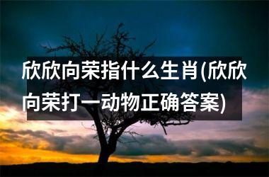 欣欣向荣指什么生肖(欣欣向荣打一动物正确答案)