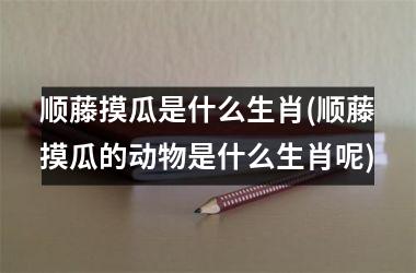 <h3>顺藤摸瓜是什么生肖(顺藤摸瓜的动物是什么生肖呢)