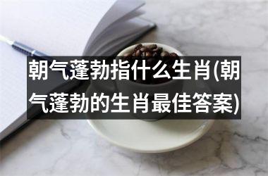 <h3>朝气蓬勃指什么生肖(朝气蓬勃的生肖佳答案)