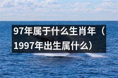 <h3>97年属于什么生肖年（1997年出生属什么）