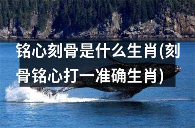 <h3>铭心刻骨是什么生肖(刻骨铭心打一准确生肖)