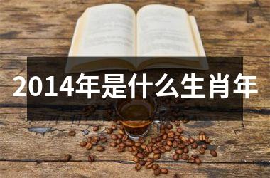 2014年是什么生肖年