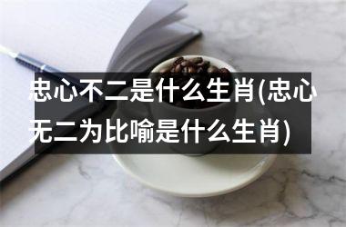 忠心不二是什么生肖(忠心无二为比喻是什么生肖)