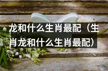 <h3>龙和什么生肖配（生肖龙和什么生肖配）