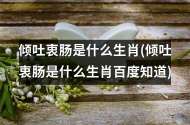倾吐衷肠是什么生肖(倾吐衷肠是什么生肖百度知道)