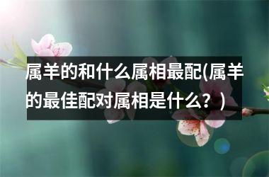 属羊的和什么属相配(属羊的佳配对属相是什么？)