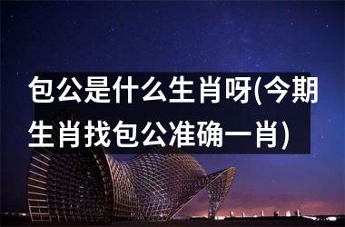 <h3>包公是什么生肖呀(今期生肖找包公准确一肖)