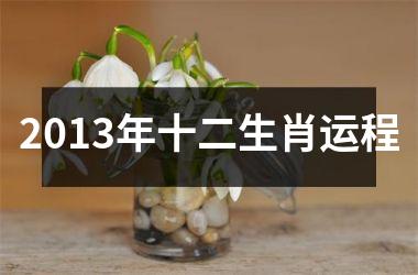 <h3>2013年十二生肖运程
